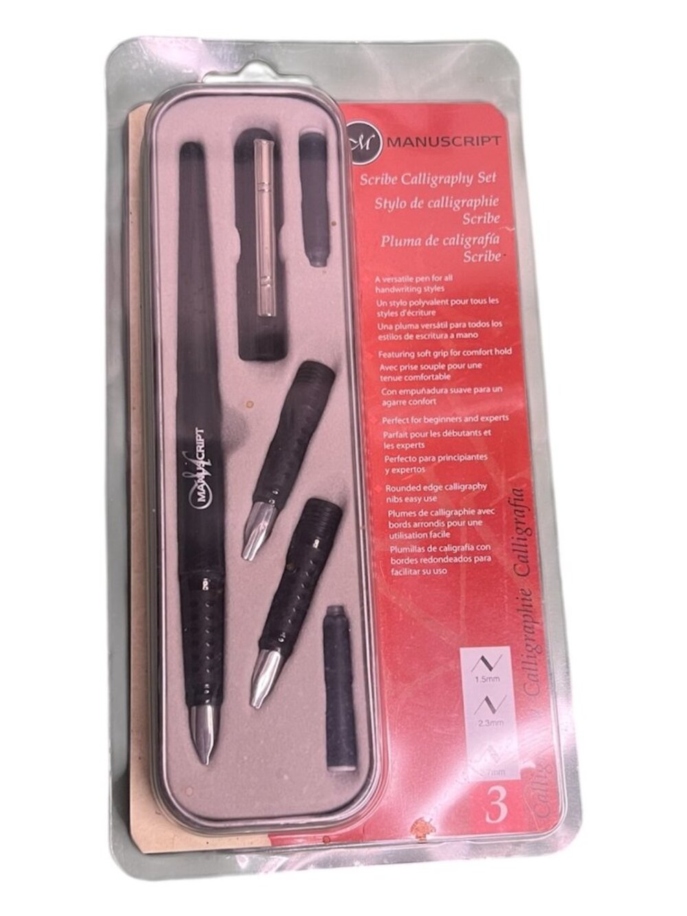 MANUSCRIPT CLASSIC CALLIGRAPHY FOUNTAIN PEN SET w 4 NIBS MC1105-US